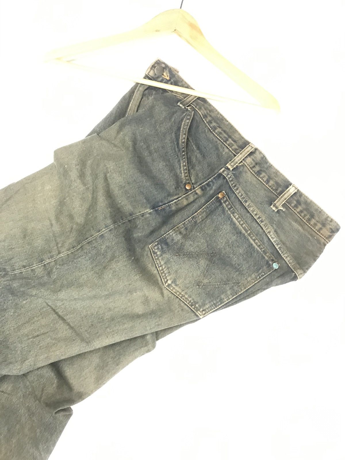 Vintage × Wrangler VINTAGE RUSTY WRANGLER BLUE BELL 🔔 DISTRESSED SELVEDGE DENIM Size US 34 / EU 50 - 9 Thumbnail