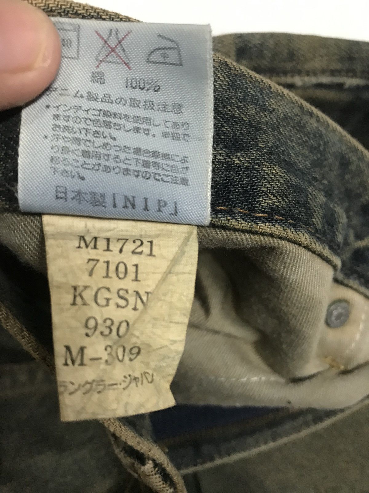 Vintage × Wrangler VINTAGE RUSTY WRANGLER BLUE BELL 🔔 DISTRESSED SELVEDGE DENIM Size US 34 / EU 50 - 15 Thumbnail
