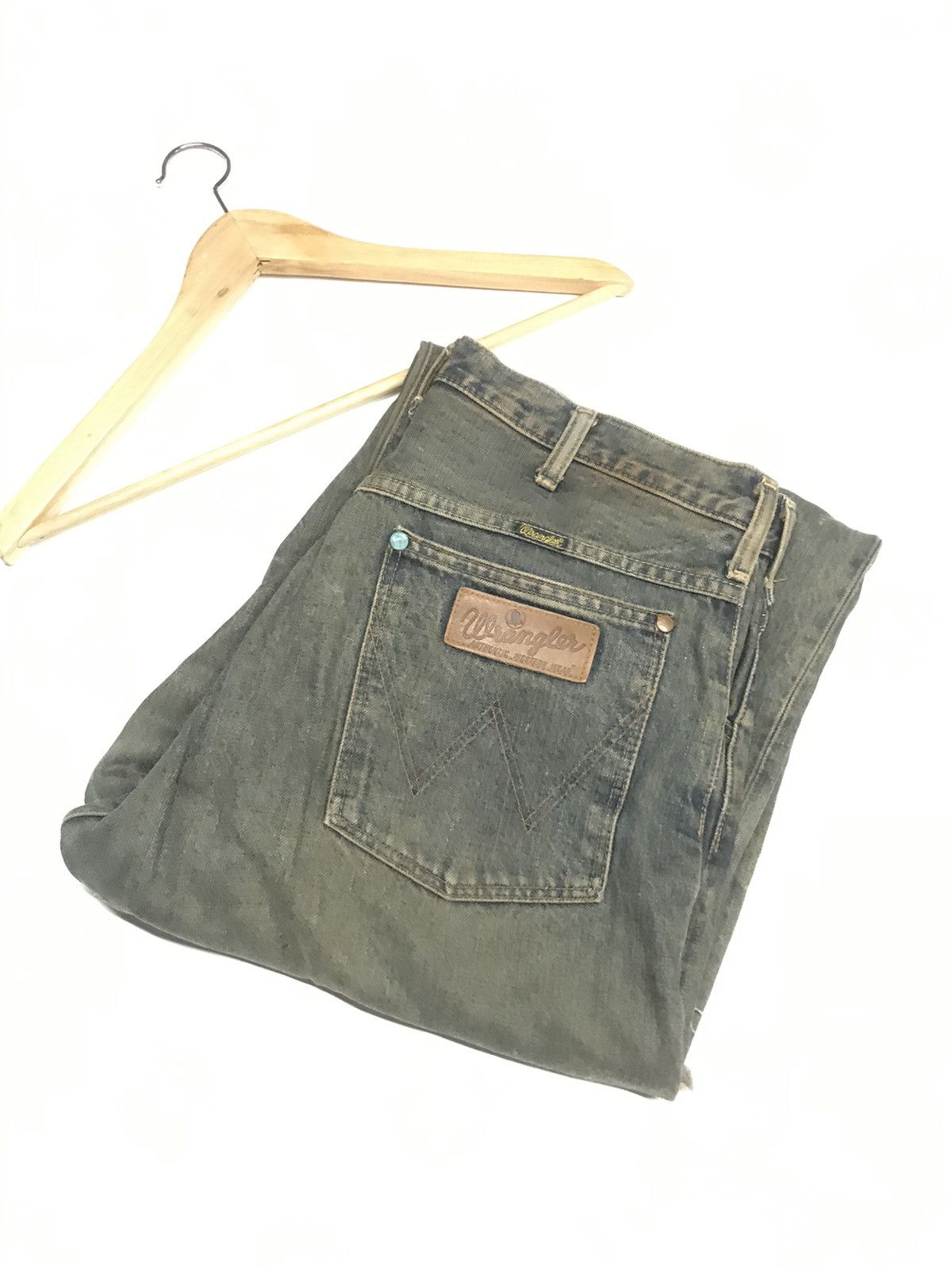 Vintage × Wrangler VINTAGE RUSTY WRANGLER BLUE BELL 🔔 DISTRESSED SELVEDGE DENIM Size US 34 / EU 50 - 19 Thumbnail