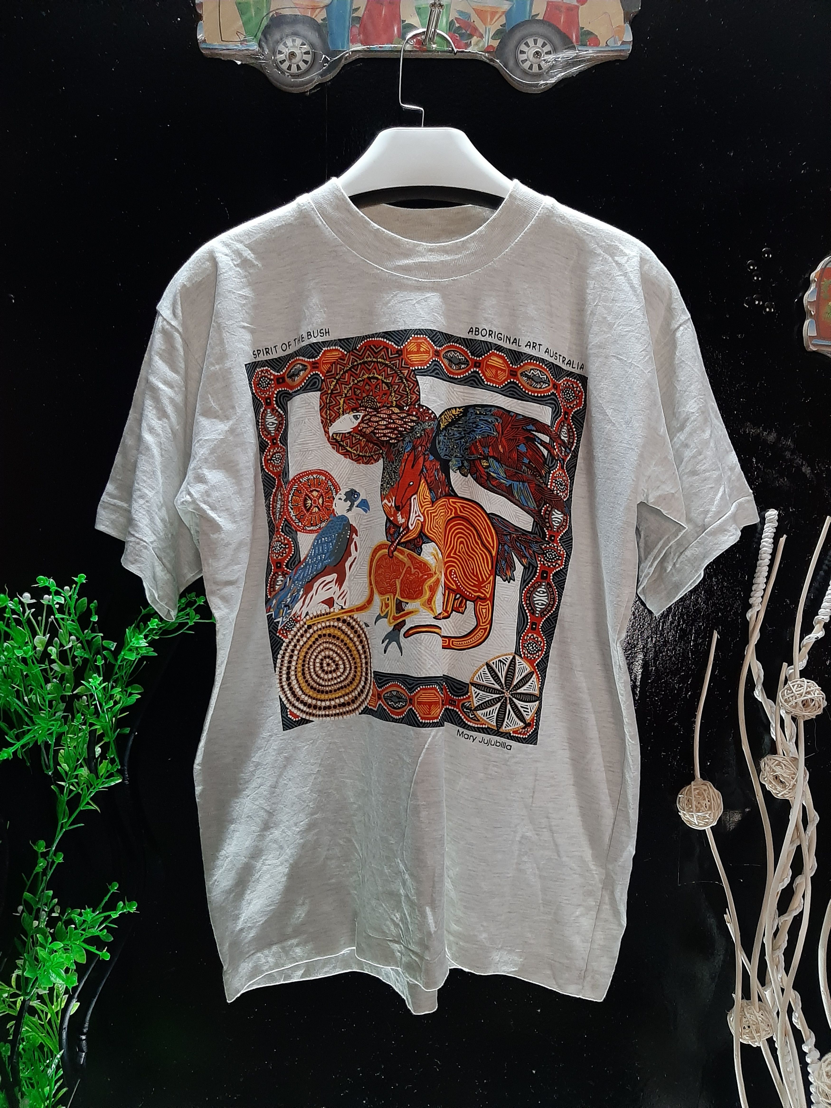 Vintage VINTAGE 90s ABORIGINAL ART AUSTRALIA SINGLE STICH TEE.. Size US L / EU 52-54 / 3 - 1 Thumbnail