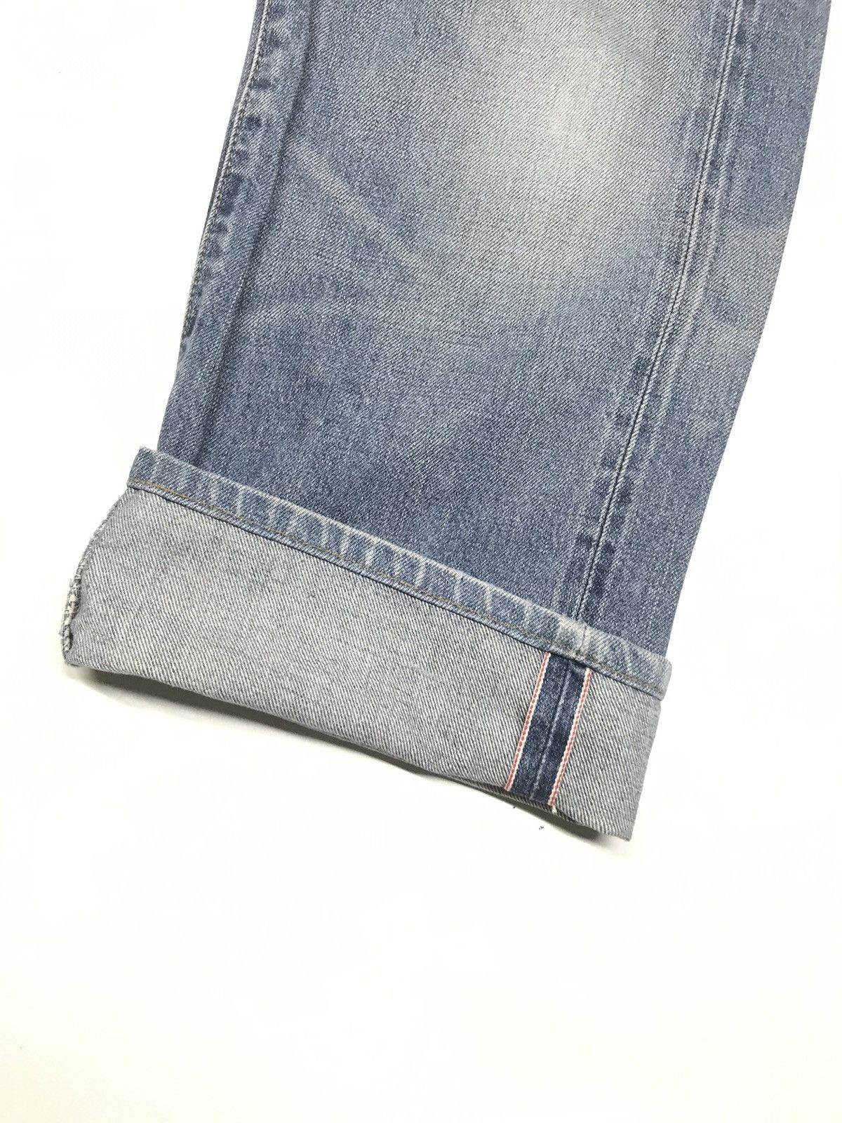 Japanese Brand × Vintage VINTAGE BAGGY SELVEDGE SOMETHING S505 BLUE WASH DISTRESSED Size US 26 / EU 42 - 2 Thumbnail