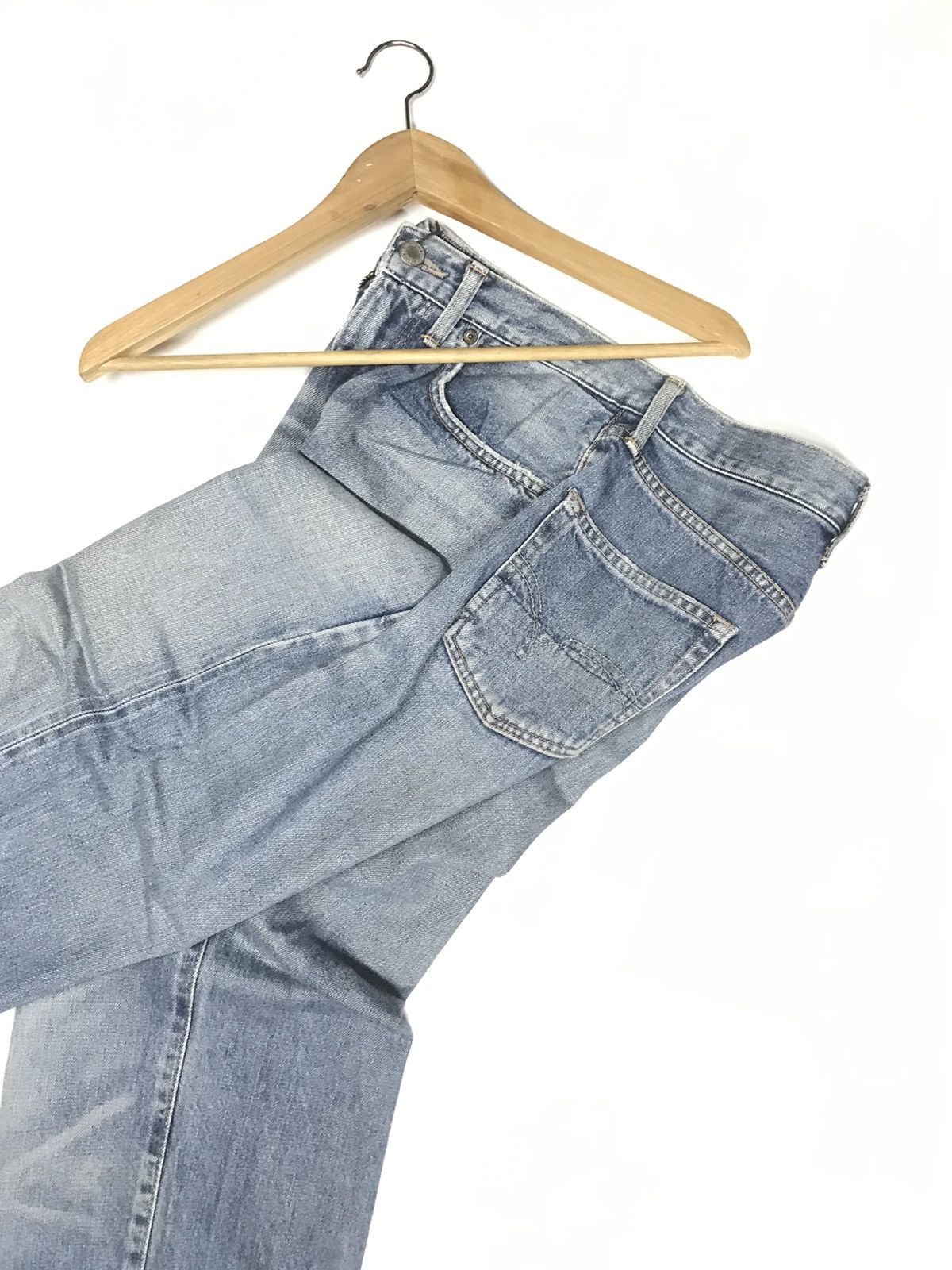 Japanese Brand × Vintage VINTAGE BAGGY SELVEDGE SOMETHING S505 BLUE WASH DISTRESSED Size US 26 / EU 42 - 17 Thumbnail