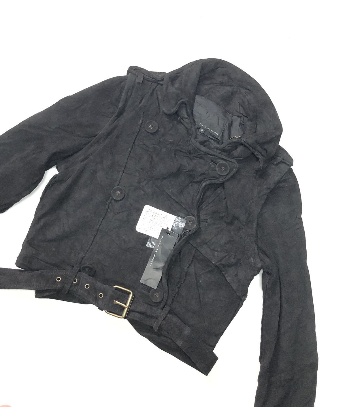Japanese Brand BLACK BY MOUSSY LEATHER JACKET NWT RETAIL 48,993¥ Size US XS / EU 42 / 0 - 2 Thumbnail