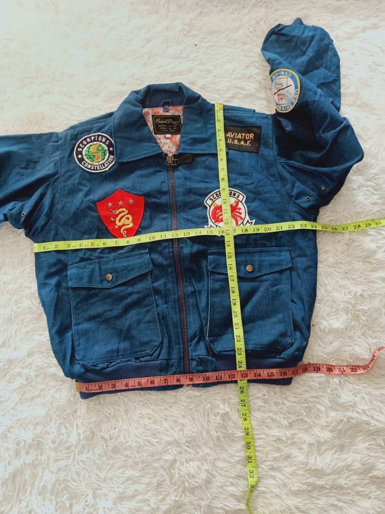 Vintage VINTAGE SAINT PIERR TOKYO DENIM BOMBER JACKET LOT OF PATCHES Size US M / EU 48-50 / 2 - 16 Thumbnail
