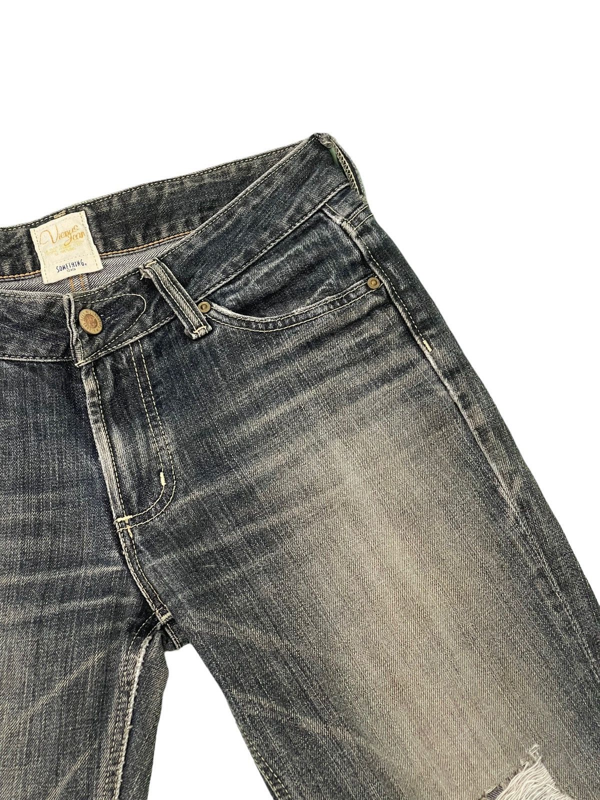 Edwin Flare Jeans Vienus Edwin Japan Distress Denim Boot Cut 1🟦 Size US 29 - 9 Thumbnail