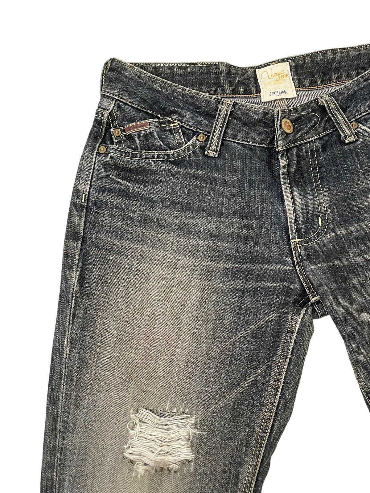 Edwin Flare Jeans Vienus Edwin Japan Distress Denim Boot Cut 1🟦 Size US 29 - 8 Thumbnail