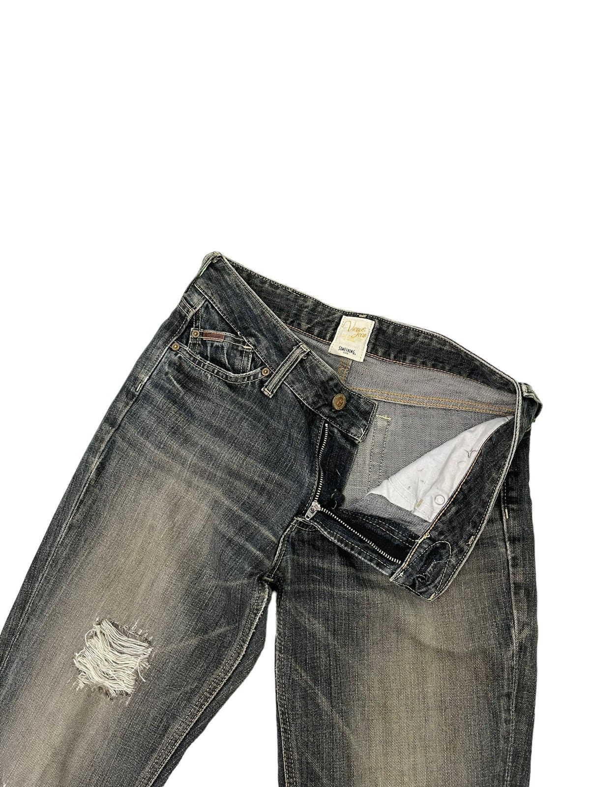 Edwin Flare Jeans Vienus Edwin Japan Distress Denim Boot Cut 1🟦 Size US 29 - 11 Thumbnail