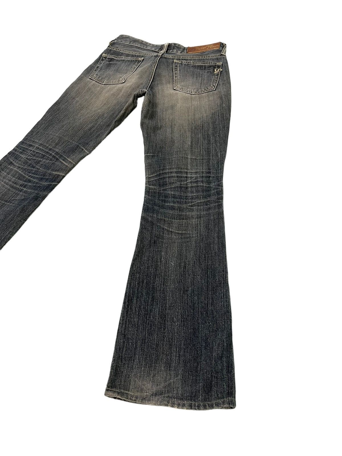 Edwin Flare Jeans Vienus Edwin Japan Distress Denim Boot Cut 1🟦 Size US 29 - 14 Thumbnail