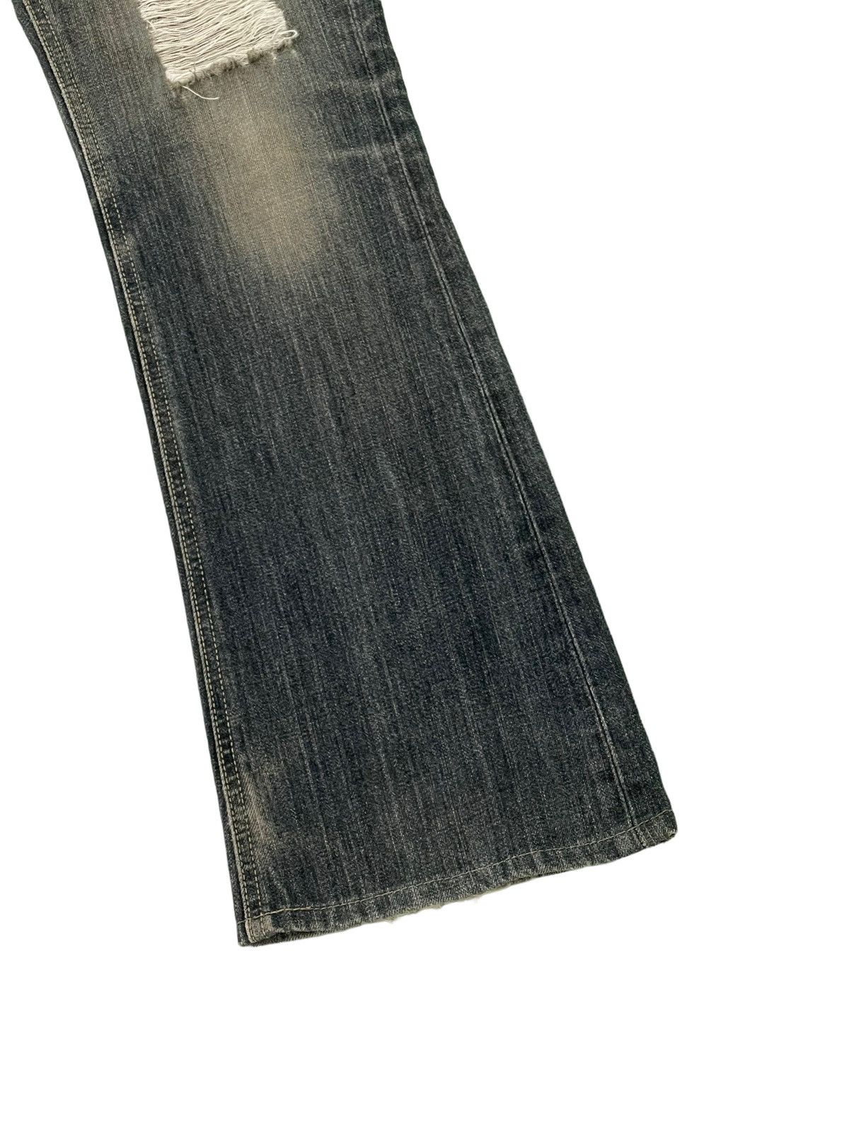Edwin Flare Jeans Vienus Edwin Japan Distress Denim Boot Cut 1🟦 Size US 29 - 4 Thumbnail