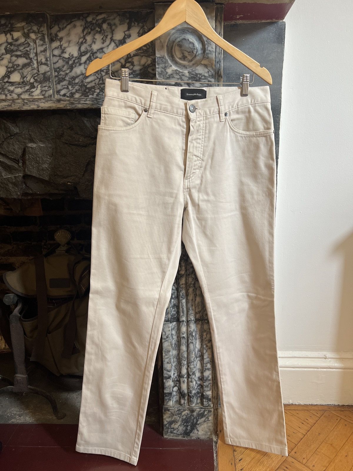 Zegna Men’s White Denim Jeans Size 32