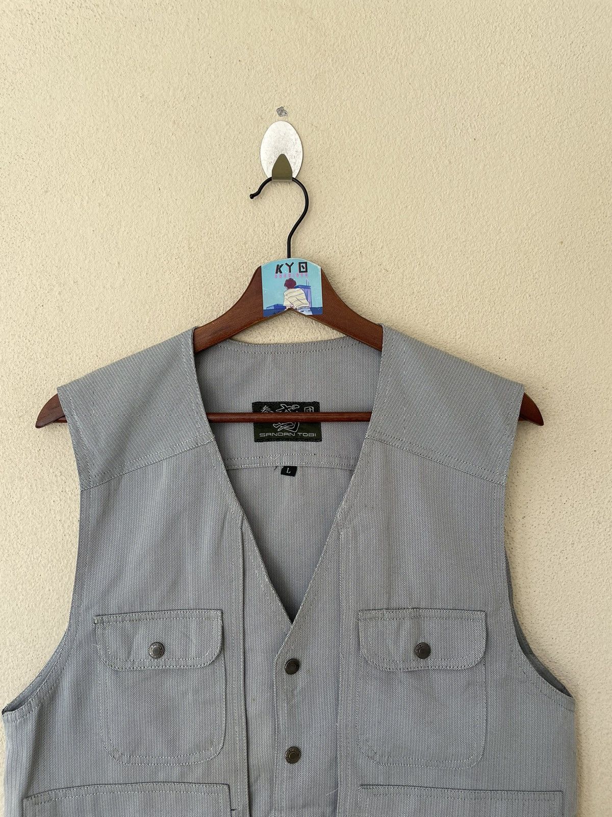 Japanese Brand × Vintage SANDAN TOBI DAD VEST Size US L / EU 52-54 / 3 - 3 Thumbnail