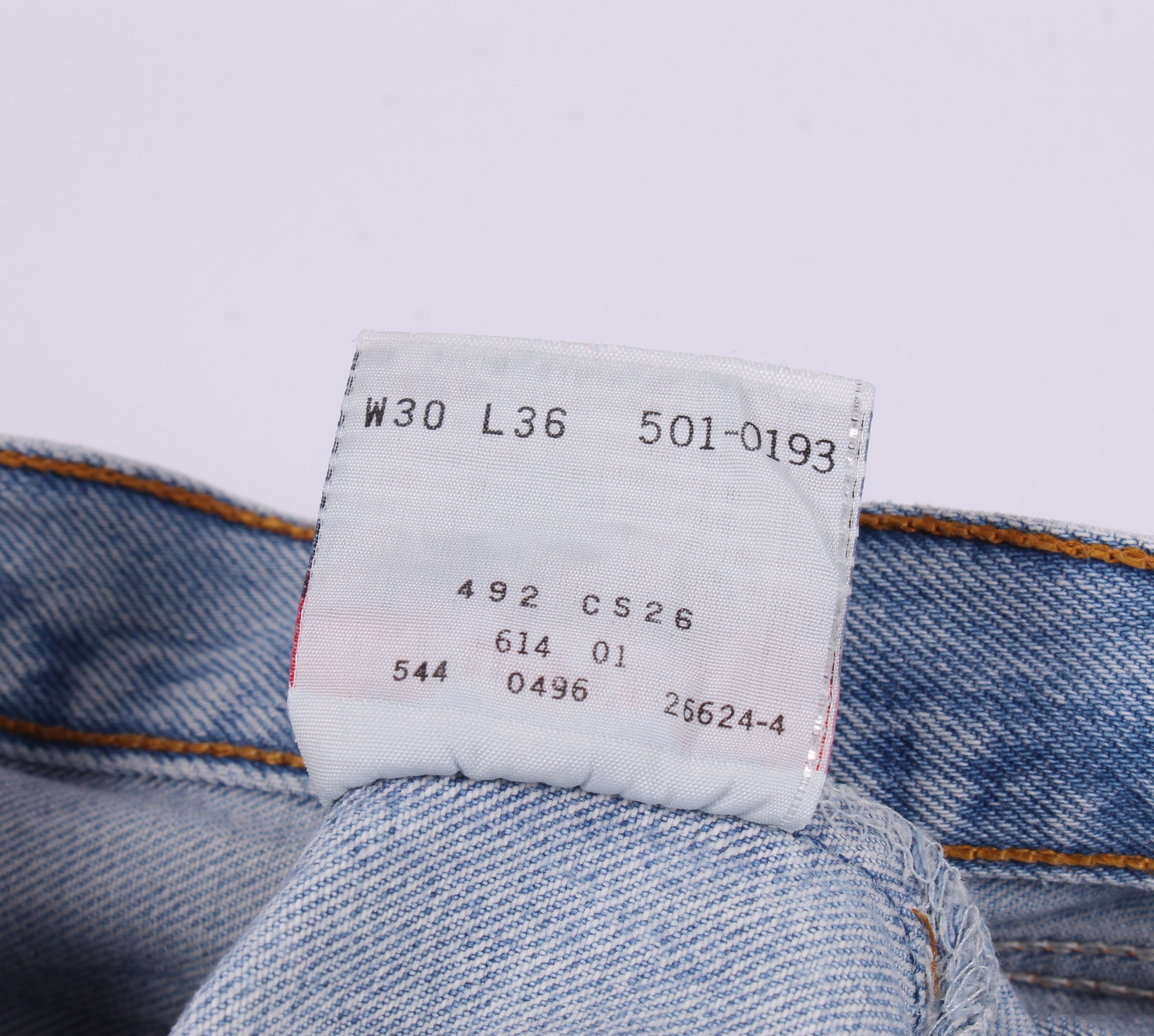 Levi's × Levi's Vintage Clothing Vintage 90's LEVI'S 501 Blue Distressed Jeans Size US 30 / EU 46 - 6 Thumbnail