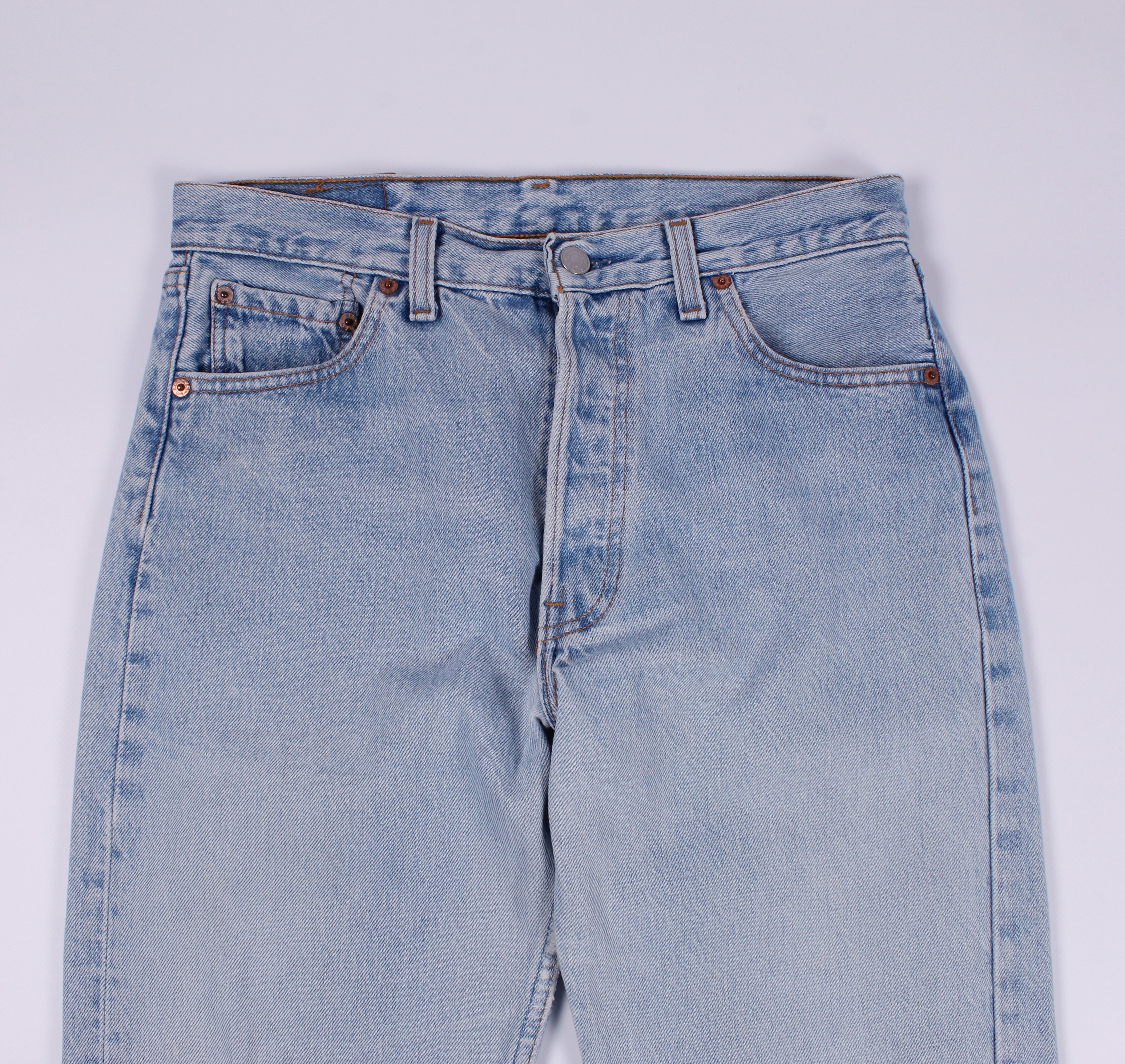 Levi's × Levi's Vintage Clothing Vintage 90's LEVI'S 501 Blue Distressed Jeans Size US 30 / EU 46 - 2 Thumbnail