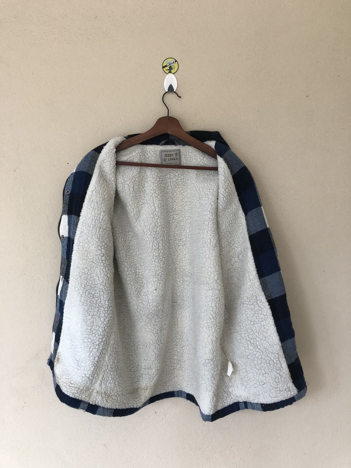 Flannel × Japanese Brand × Vintage VINTAGE TEDDY LINKS SHEARLING FLANNEL JACKET Size US M / EU 48-50 / 2 - 6 Thumbnail