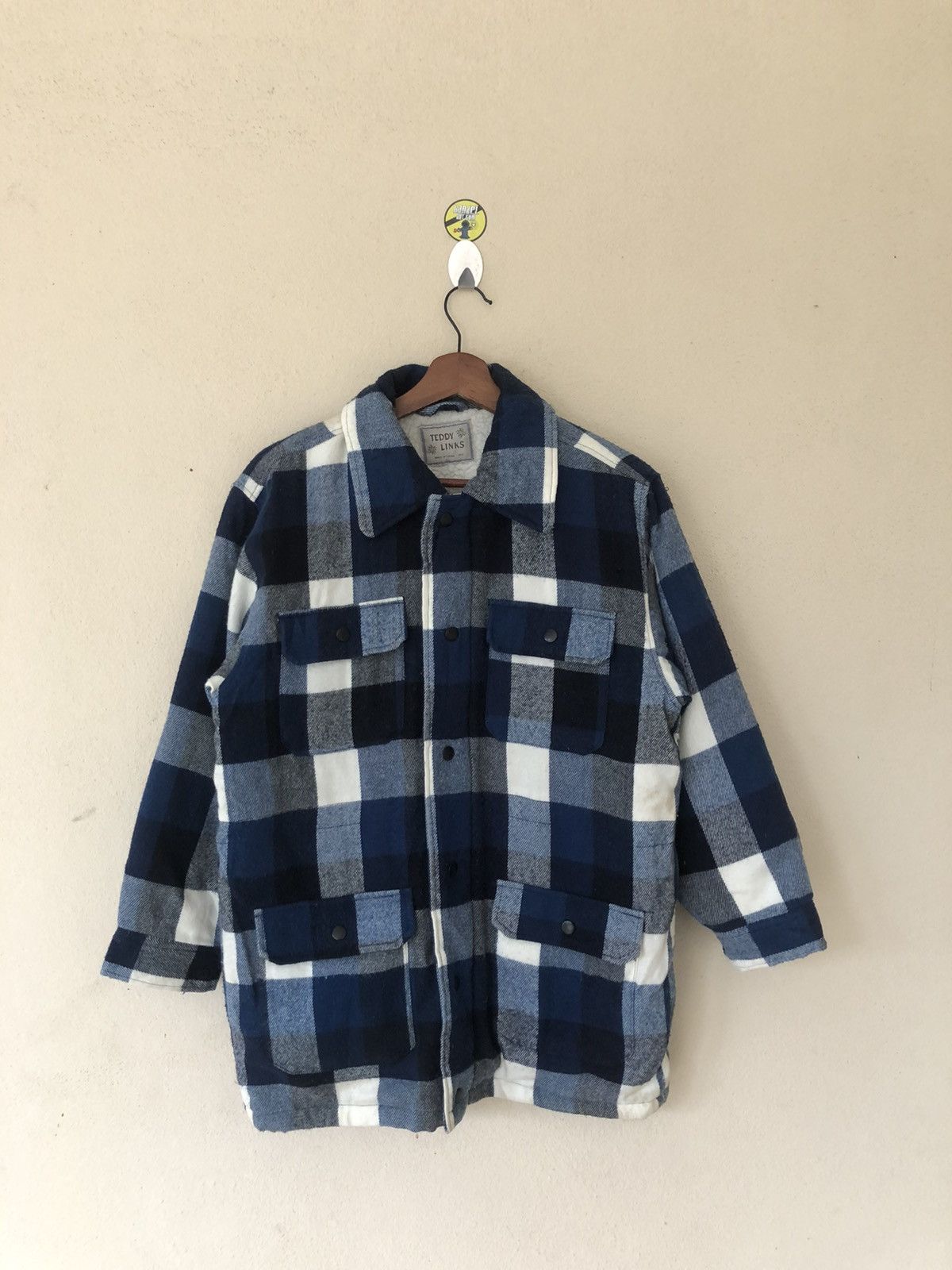 Flannel × Japanese Brand × Vintage VINTAGE TEDDY LINKS SHEARLING FLANNEL JACKET Size US M / EU 48-50 / 2 - 1 Thumbnail