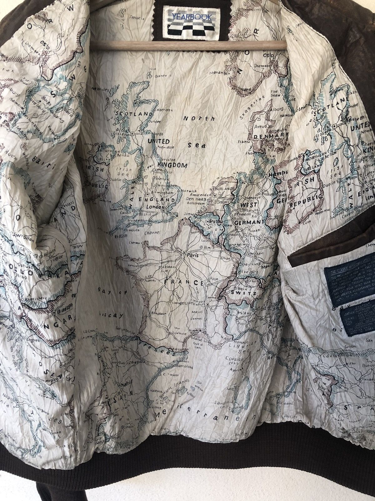 Vintage Vintage Yearbook Worldmap Aviator Australian Lamb Leather Size US L / EU 52-54 / 3 - 5 Thumbnail