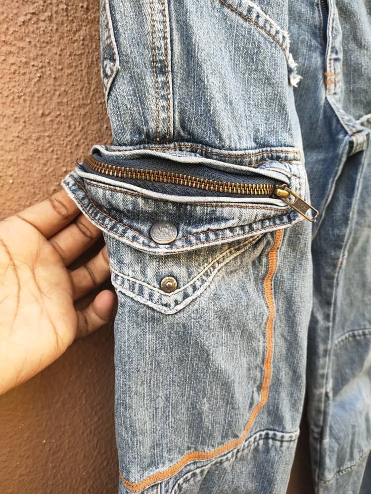 Japanese Brand ❎ Double Edge Cargo Denim Pant Size US 27 - 12 Thumbnail
