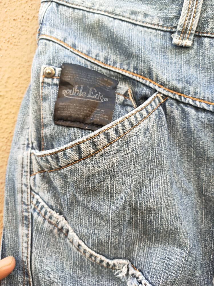 Japanese Brand ❎ Double Edge Cargo Denim Pant Size US 27 - 11 Thumbnail