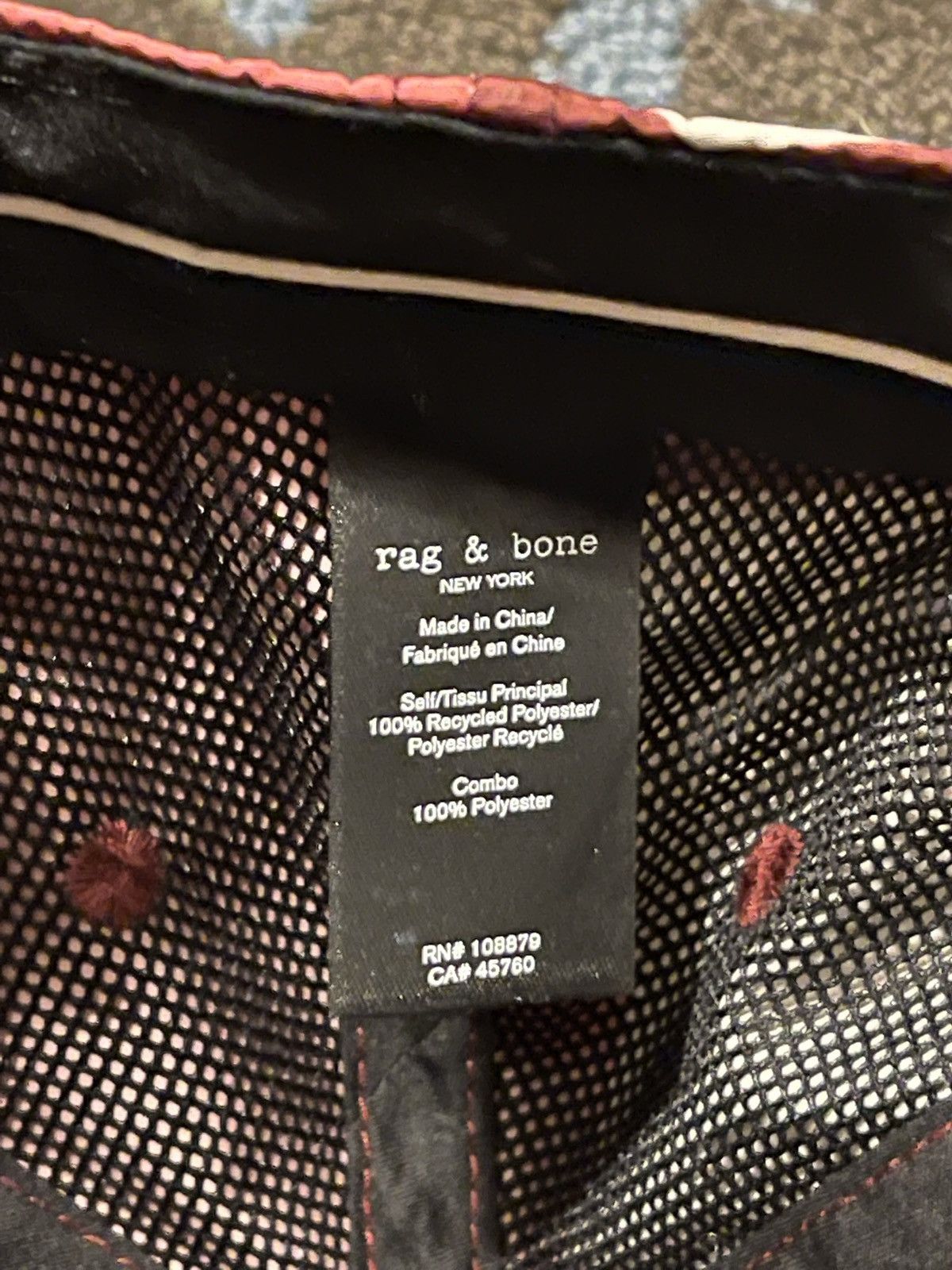 Rag & Bone Rag & Bone Red Camo Hat Size ONE SIZE - 3 Thumbnail