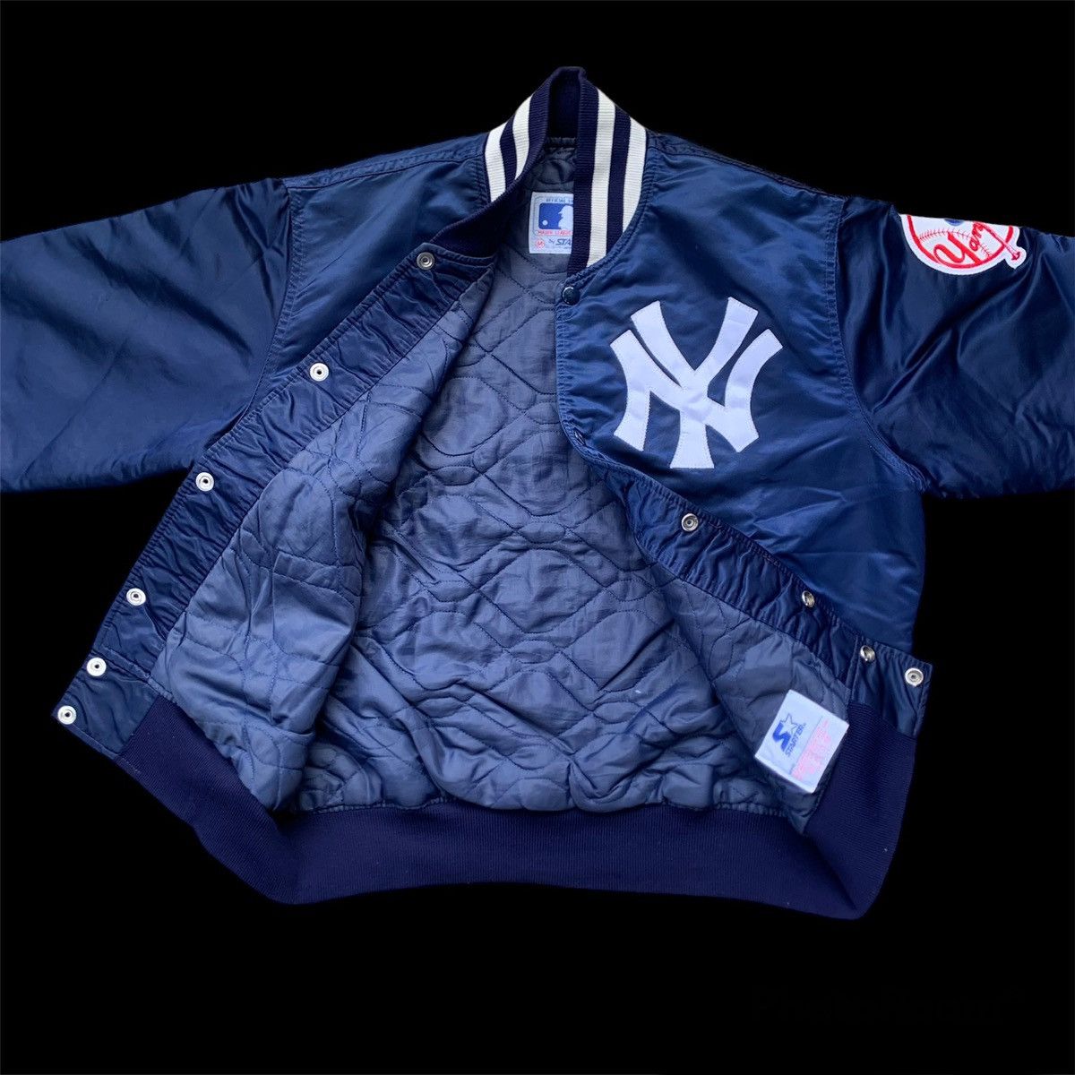 New York Yankees × Starter Vintage New York Yankees MLB Starter Satin Varsity Jacket Size US M / EU 48-50 / 2 - 4 Thumbnail