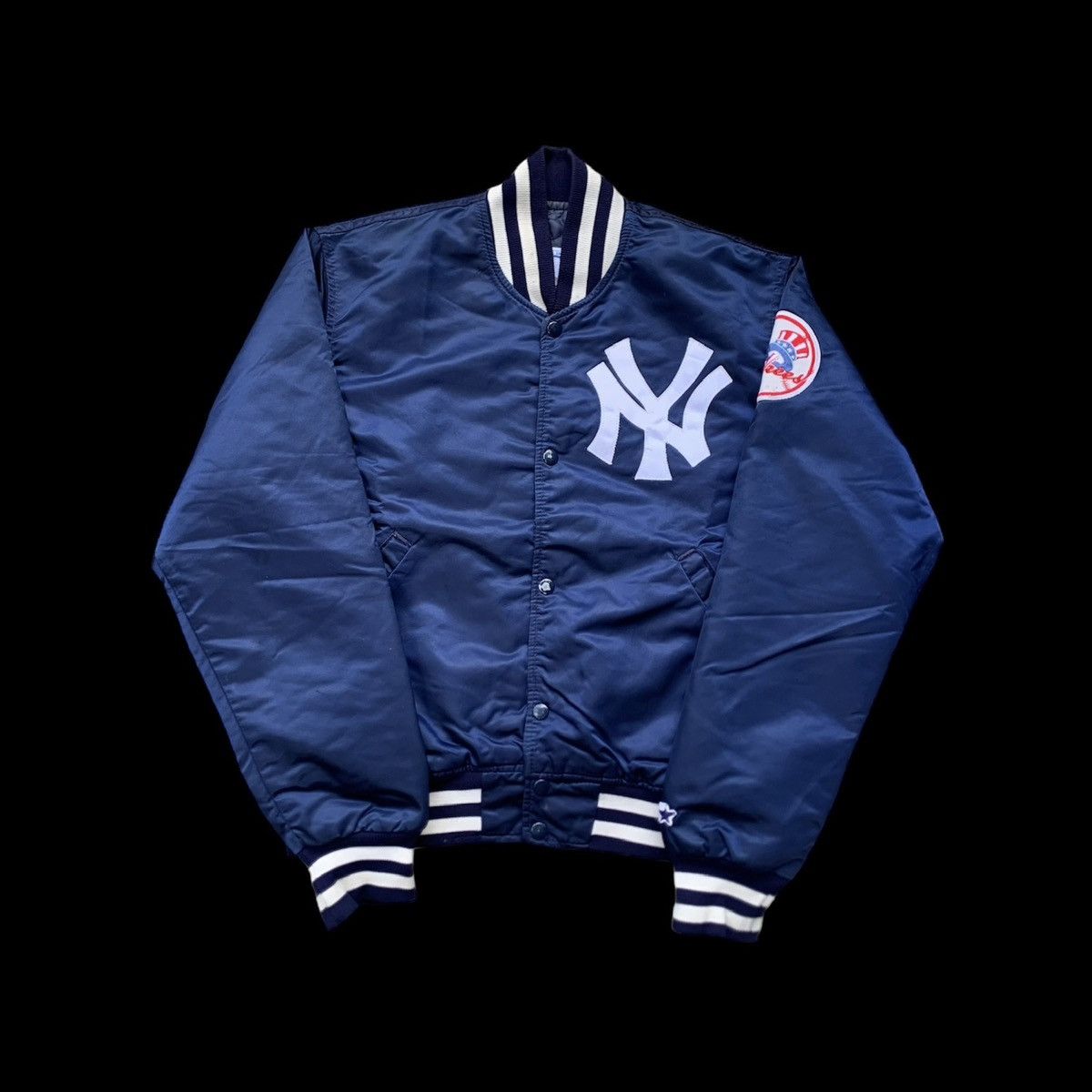 New York Yankees × Starter Vintage New York Yankees MLB Starter Satin Varsity Jacket Size US M / EU 48-50 / 2 - 1 Thumbnail