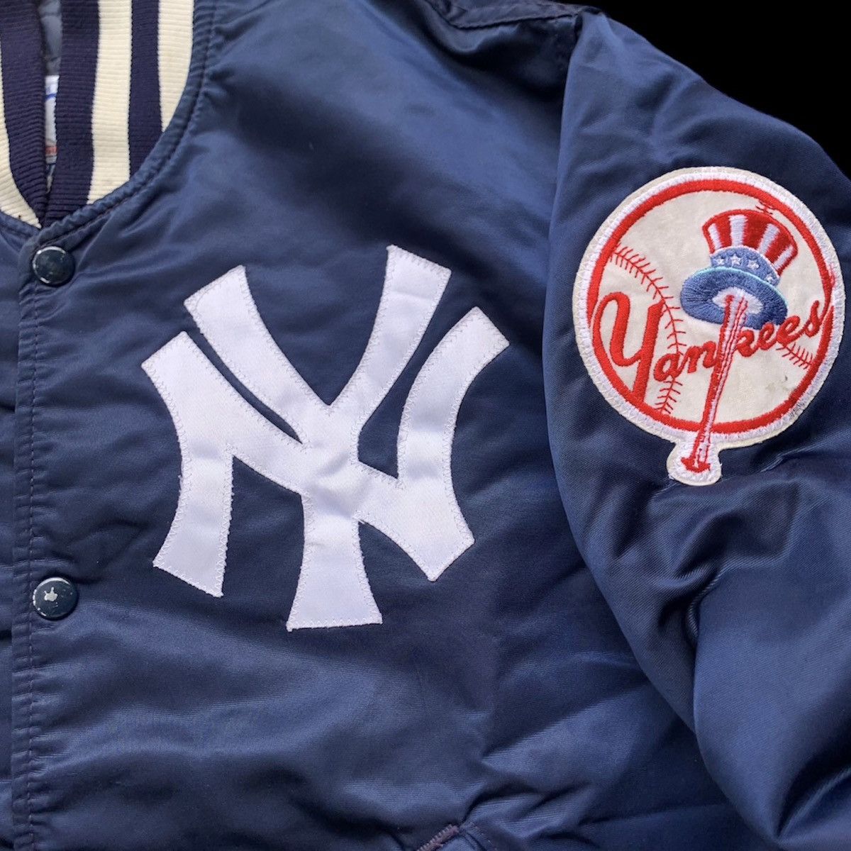 New York Yankees × Starter Vintage New York Yankees MLB Starter Satin Varsity Jacket Size US M / EU 48-50 / 2 - 6 Thumbnail