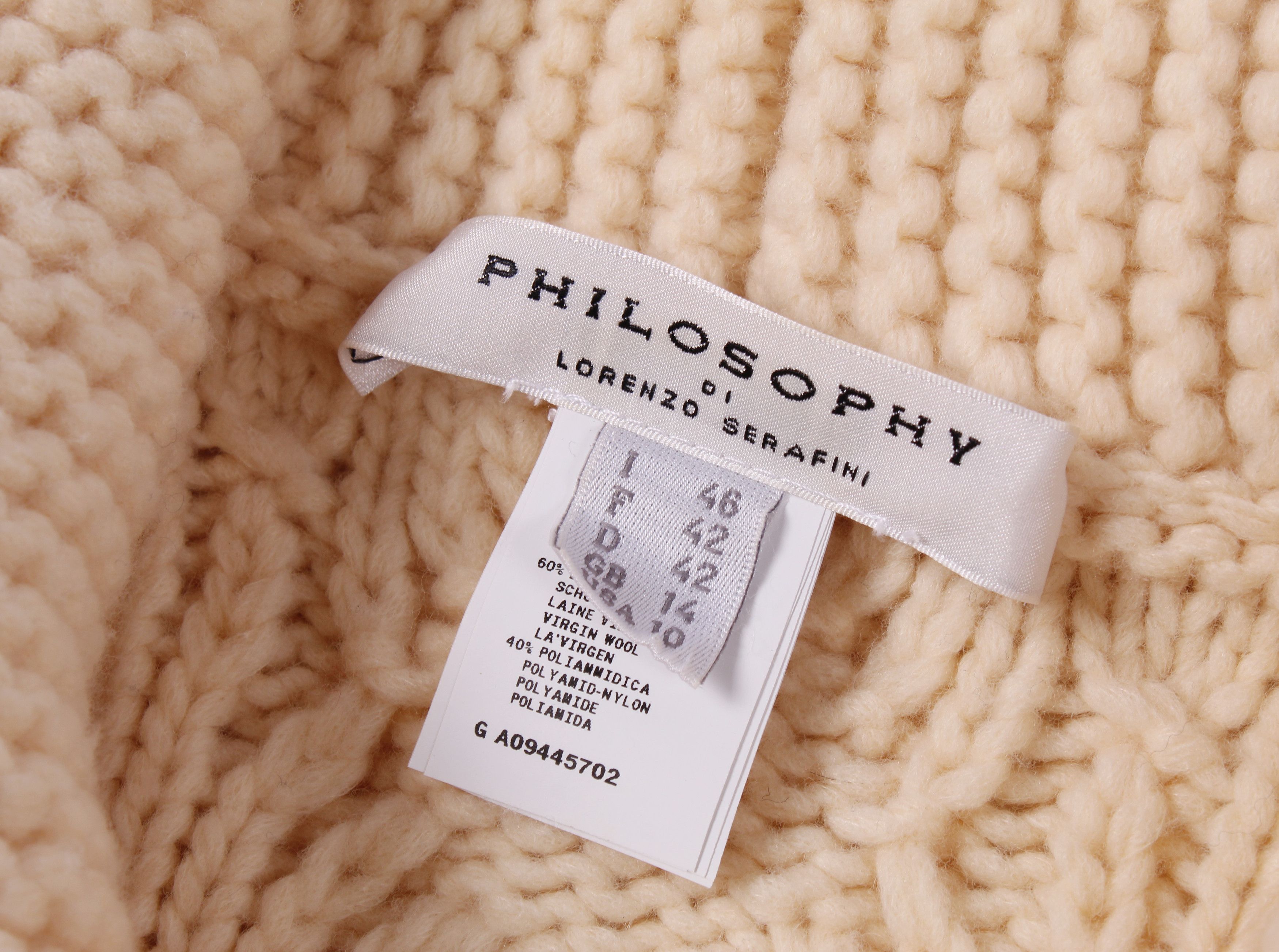 Philosophy di Lorenzo Serafini Philosophy di Lorenzo Serafini Cable Knit Wool Cardigan Size L / US 10 / IT 46 - 7 Thumbnail
