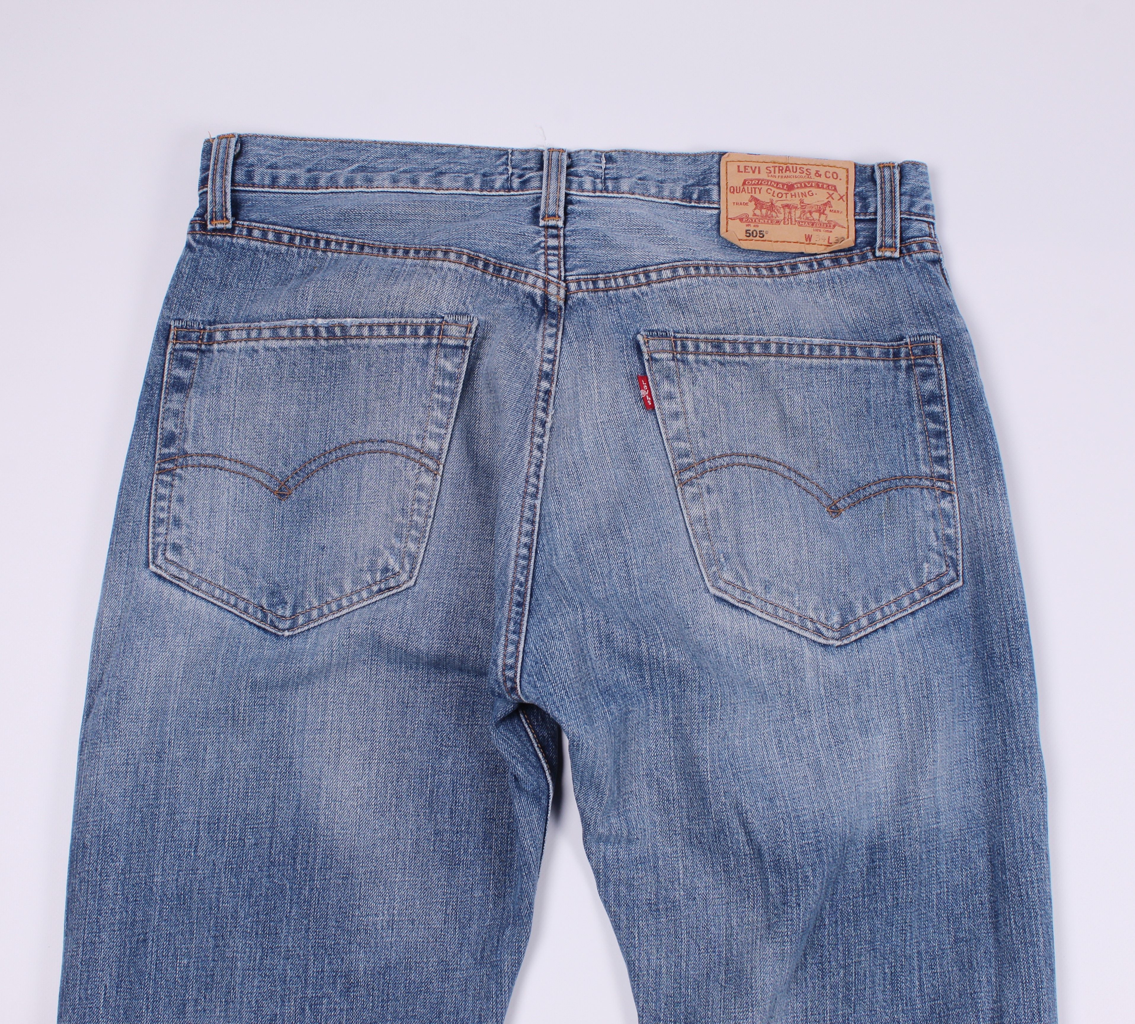 Levi's Vintage 00's LEVI'S 505 Limited Edition Distressed Jeans Size US 34 / EU 50 - 11 Thumbnail