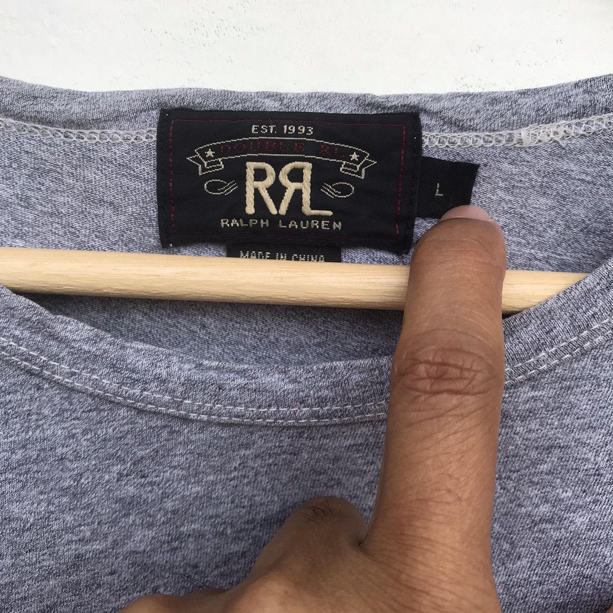 RRL Ralph Lauren Rare💥Vintage RRL sleeveless Spell out light grey tee Size US L / EU 52-54 / 3 - 5 Thumbnail