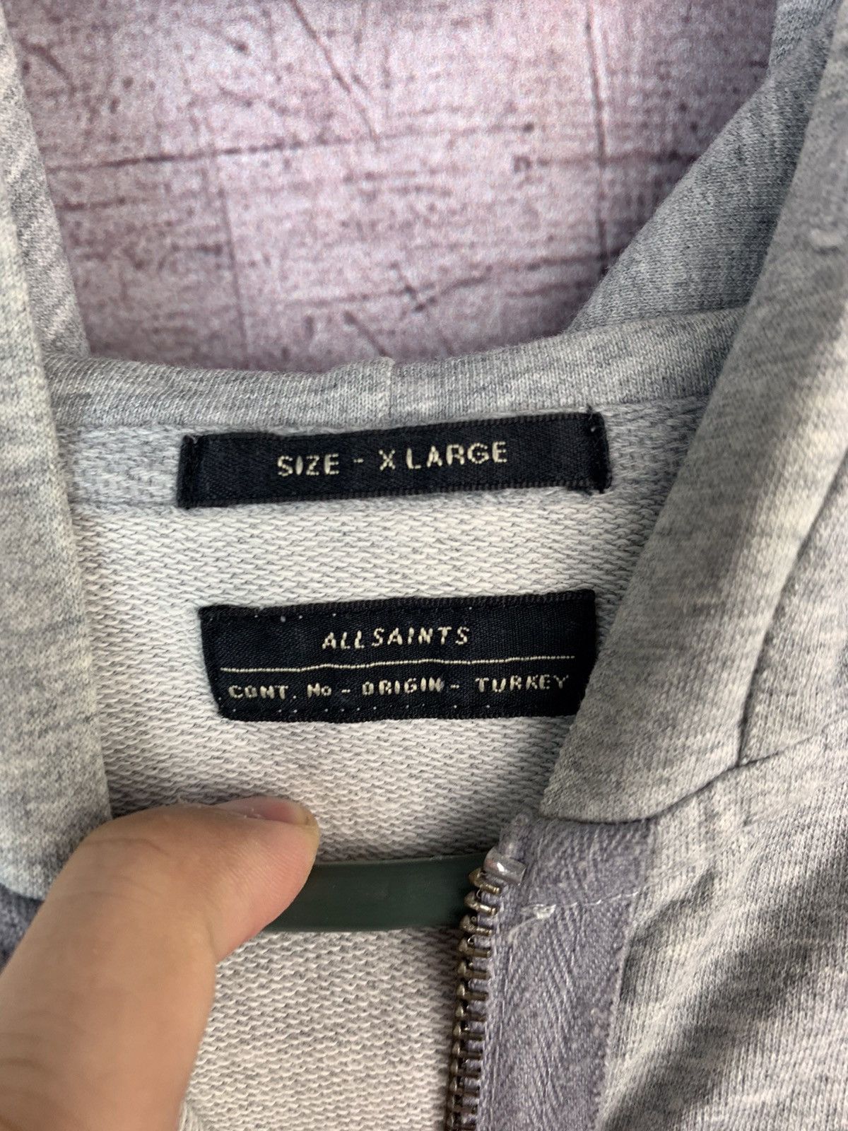 Allsaints Allsaints Vintage Orian Zip Hoodie Size US XL / EU 56 / 4 - 7 Thumbnail