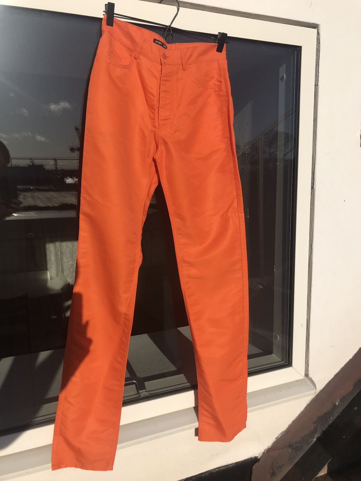 SAFETY ORANGE NYLON PANTS 30