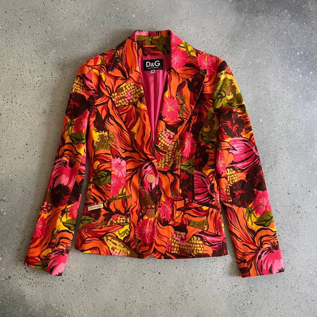 D&G Dolce & Gabbana Vintage Floral Blazer