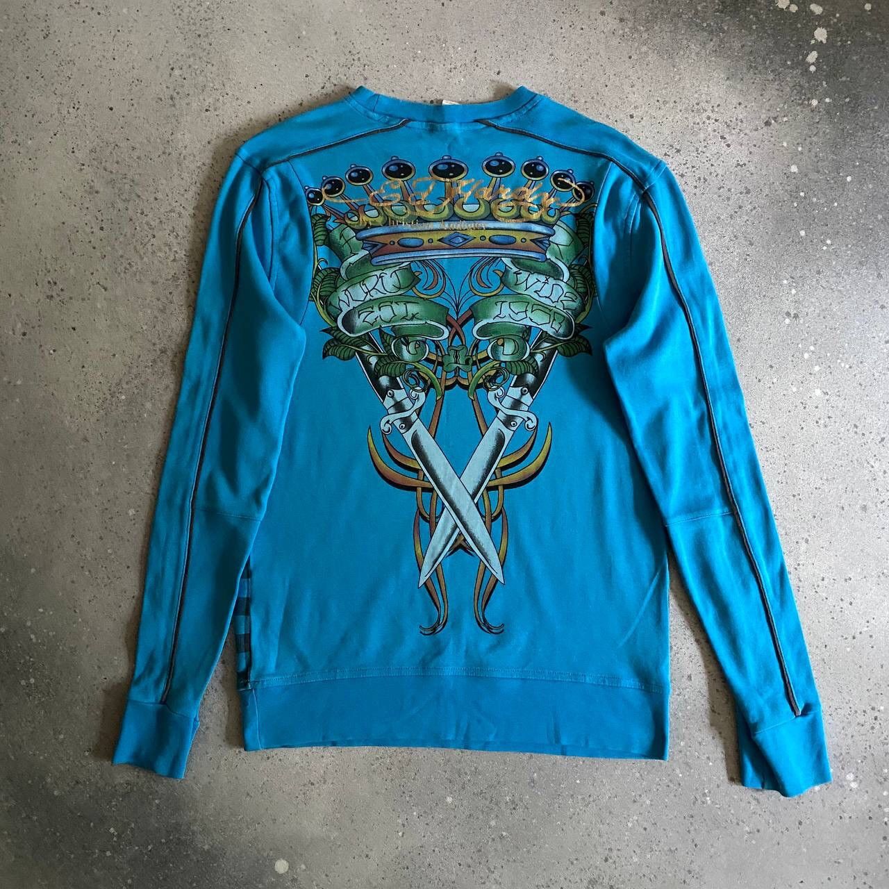 Christian Audigier × Ed Hardy Y2K Ed Hardy by Christian Audigier Rhinestones Sweatshirt Size M / US 6-8 / IT 42-44 - 4 Thumbnail