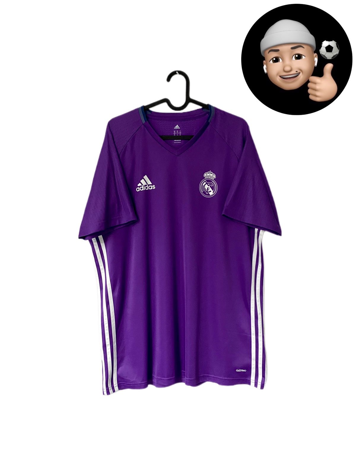 Pre-owned Adidas X Real Madrid 2016 2017 Real Madrid Adidas Training Soccer Jersey Shirt Xl In Purple