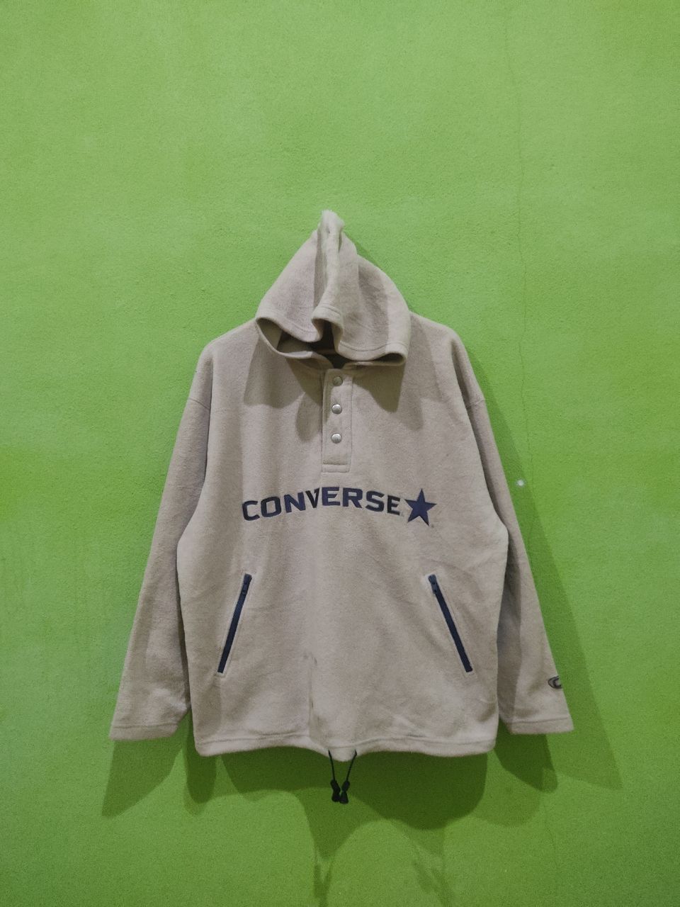 Converse × Vintage Vintage Converse Big Logo Fleece Jacket Size US L / EU 52-54 / 3 - 1 Thumbnail