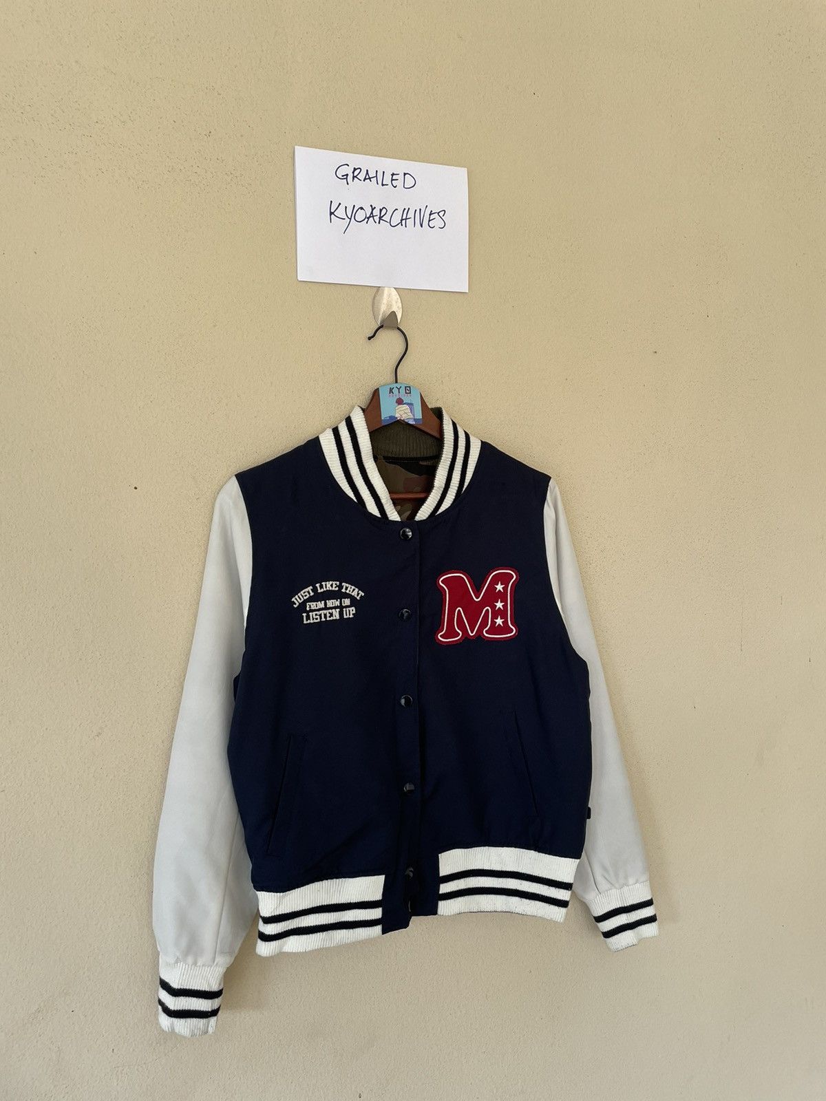 Japanese Brand REVERSIBLE STARE BACK CAMO VARSITY Size US M / EU 48-50 / 2 - 9 Thumbnail