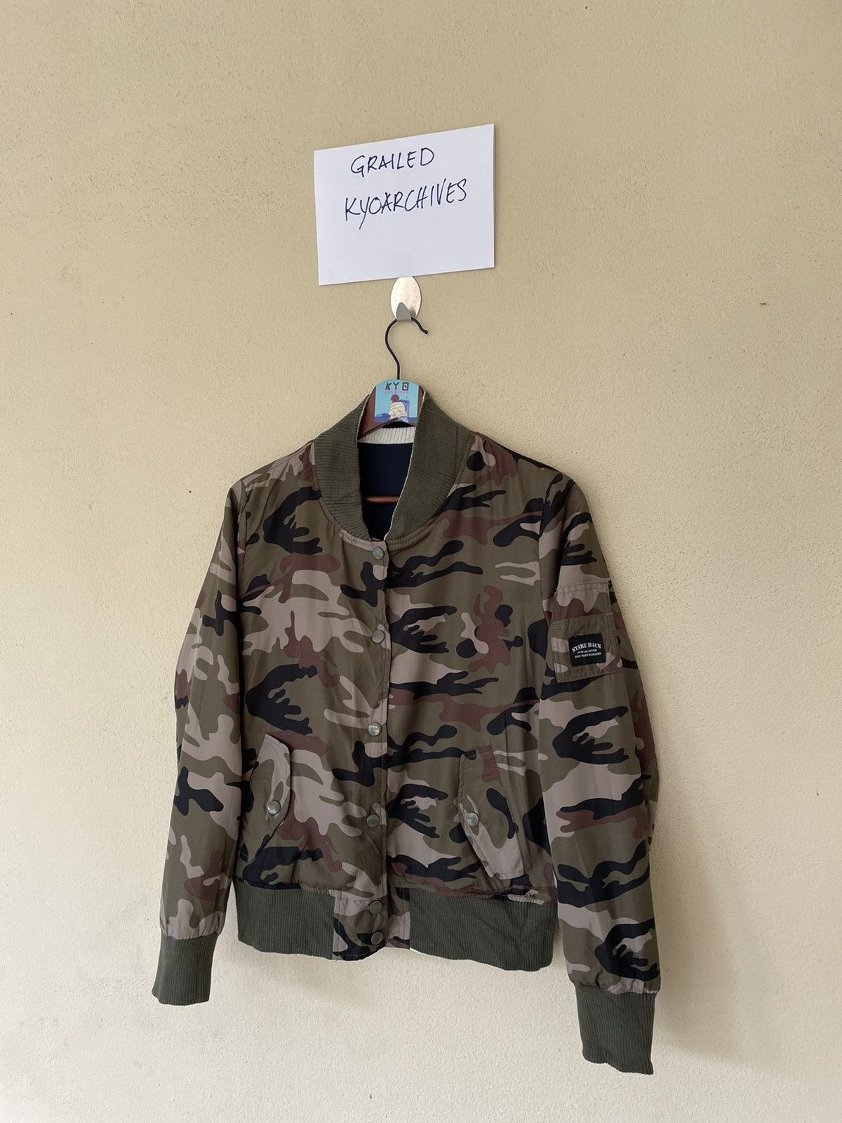 Japanese Brand REVERSIBLE STARE BACK CAMO VARSITY Size US M / EU 48-50 / 2 - 3 Thumbnail