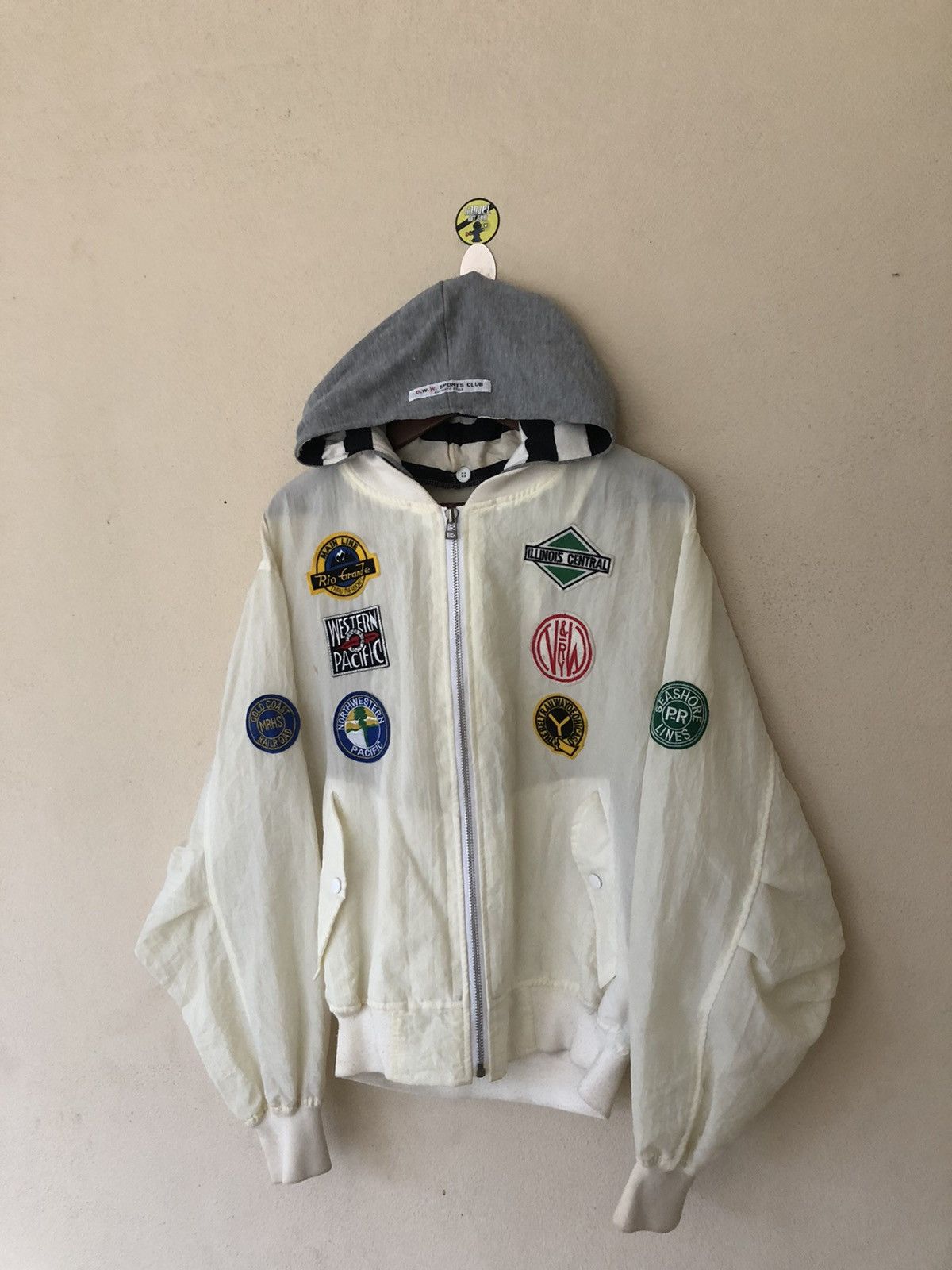 Japanese Brand × Vintage VINTAGE D.W.W PATCHES BOMBER JACKET HOODED Size US M / EU 48-50 / 2 - 2 Thumbnail