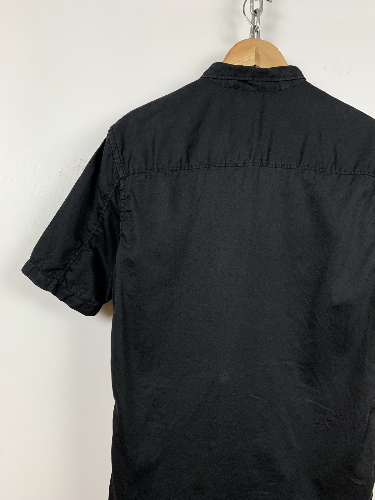 Prada Vintage Prada Black Tab Button Up Short Sleeve Shirt Size US M / EU 48-50 / 2 - 11 Thumbnail