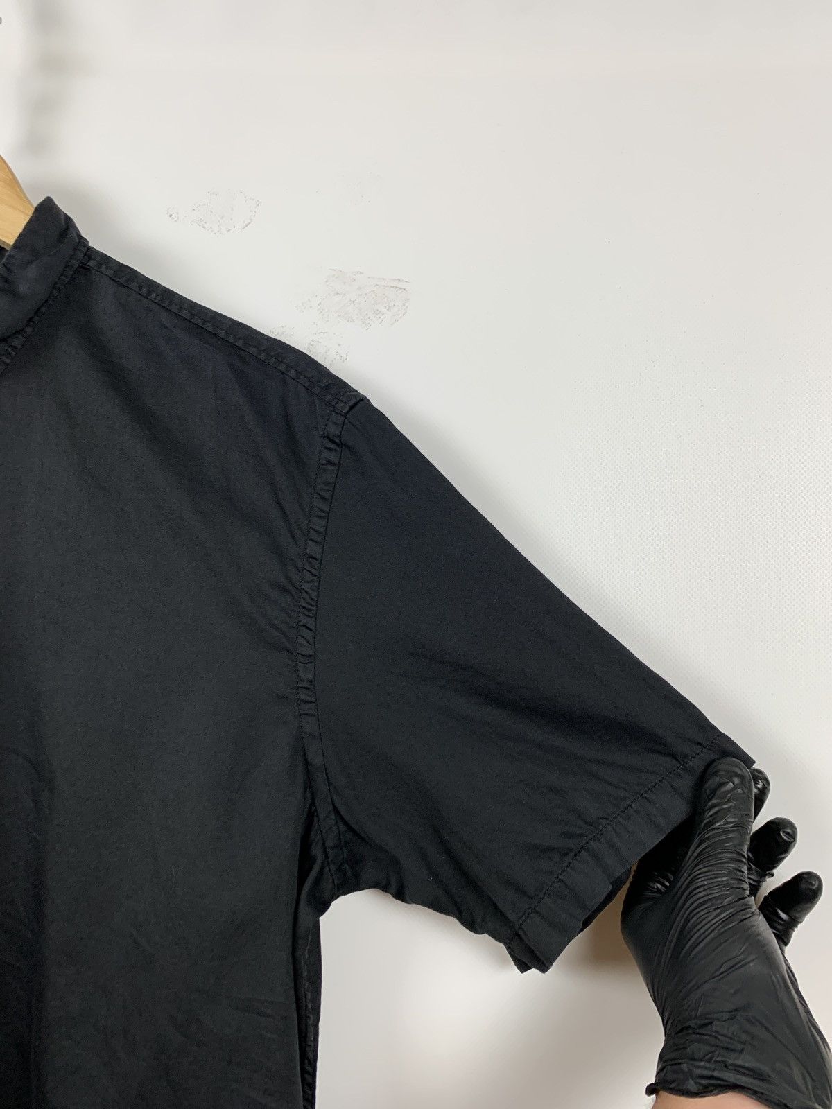 Prada Vintage Prada Black Tab Button Up Short Sleeve Shirt Size US M / EU 48-50 / 2 - 10 Thumbnail