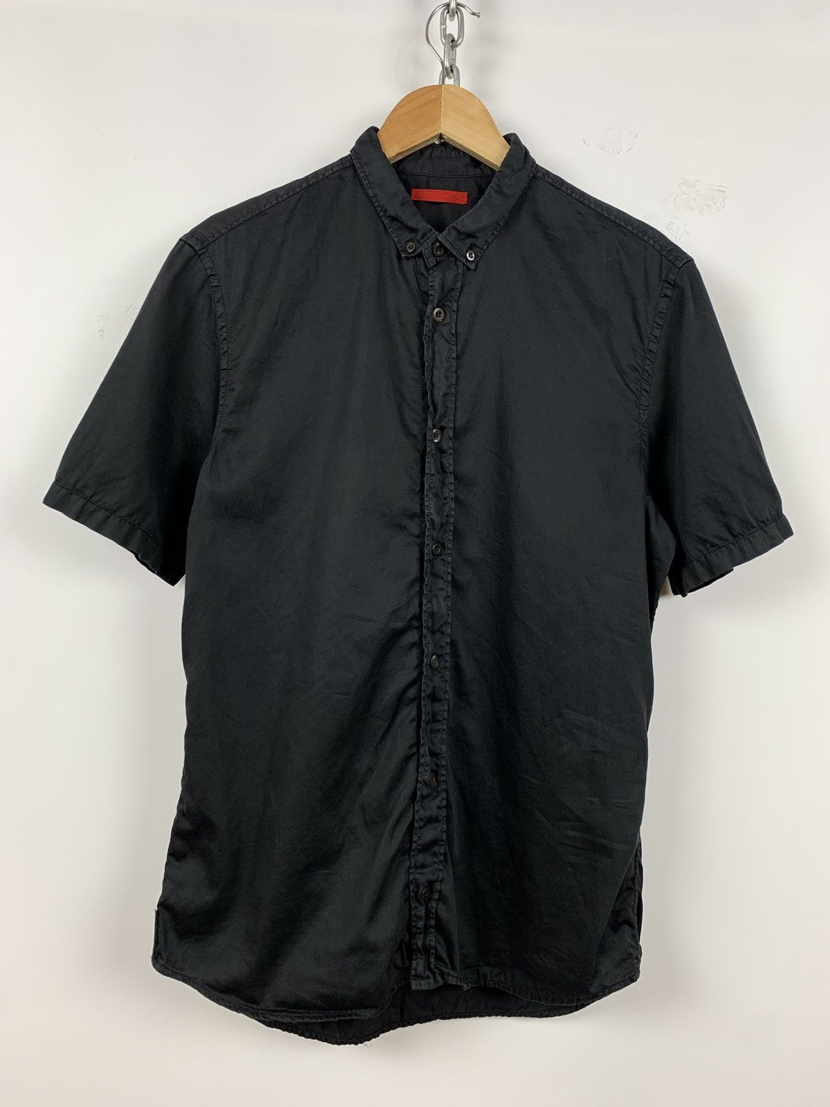 Prada Vintage Prada Black Tab Button Up Short Sleeve Shirt Size US M / EU 48-50 / 2 - 1 Thumbnail
