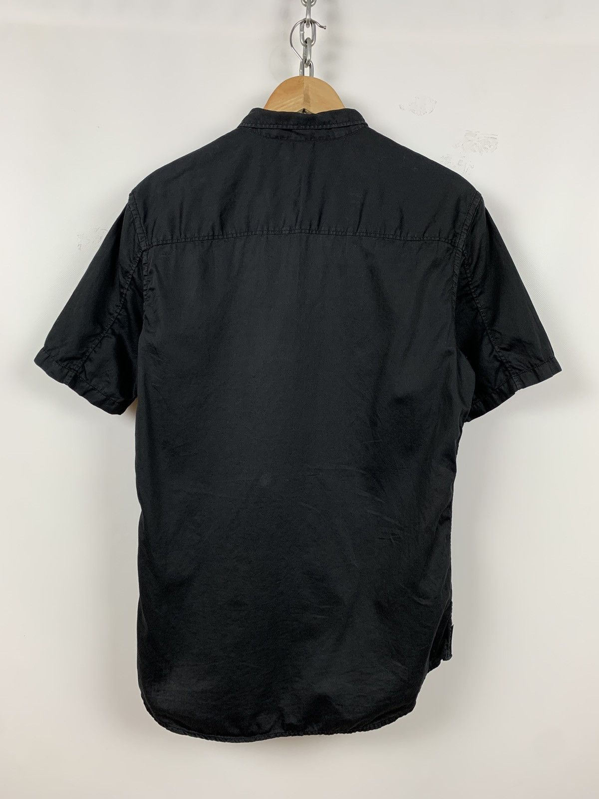 Prada Vintage Prada Black Tab Button Up Short Sleeve Shirt Size US M / EU 48-50 / 2 - 2 Thumbnail