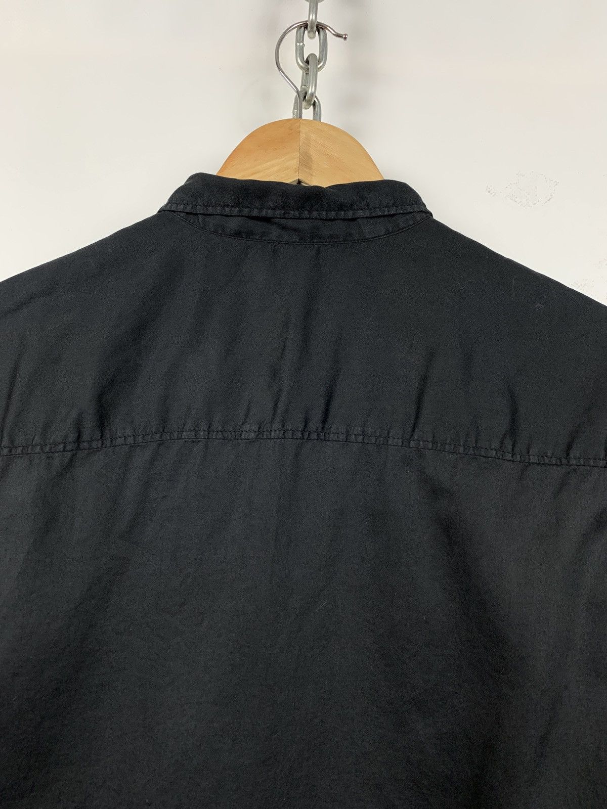 Prada Vintage Prada Black Tab Button Up Short Sleeve Shirt Size US M / EU 48-50 / 2 - 13 Thumbnail