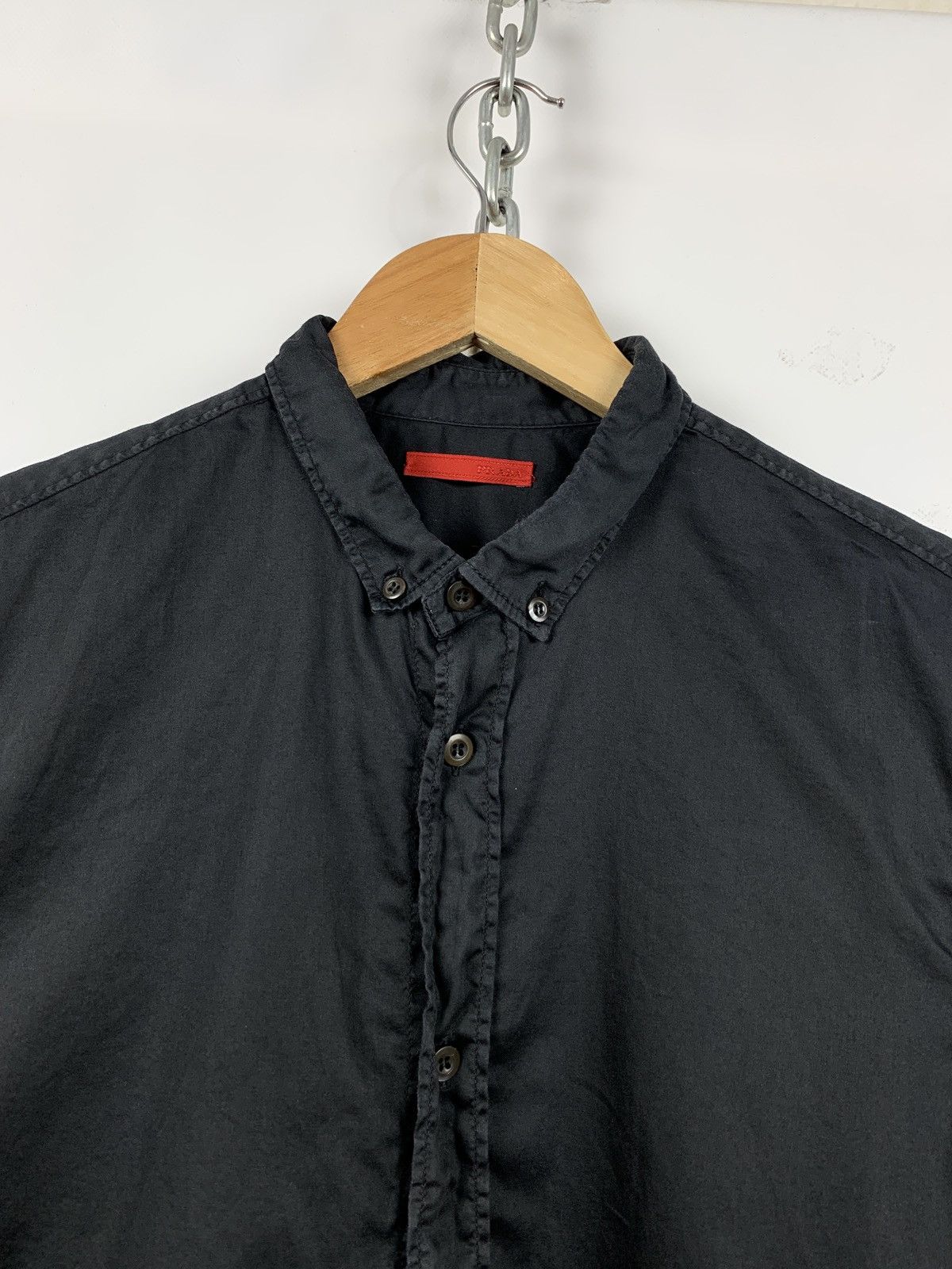Prada Vintage Prada Black Tab Button Up Short Sleeve Shirt Size US M / EU 48-50 / 2 - 5 Thumbnail