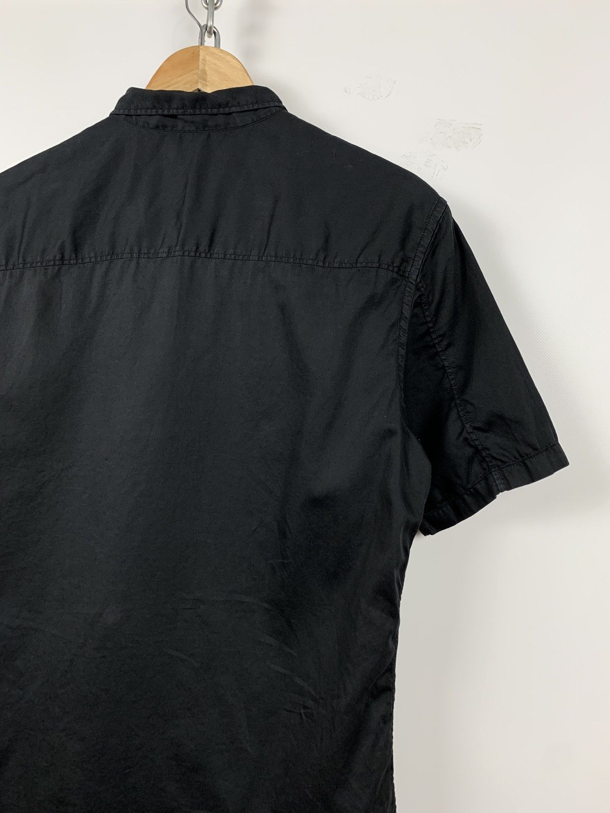 Prada Vintage Prada Black Tab Button Up Short Sleeve Shirt Size US M / EU 48-50 / 2 - 12 Thumbnail