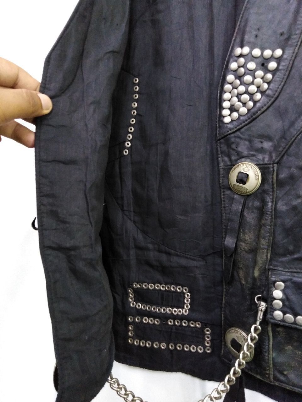 Harley Davidson VINTAGE HARLEY DAVIDSON LEATHER VEST CHIBA SAITAMA JAPAN Size US M / EU 48-50 / 2 - 2 Thumbnail