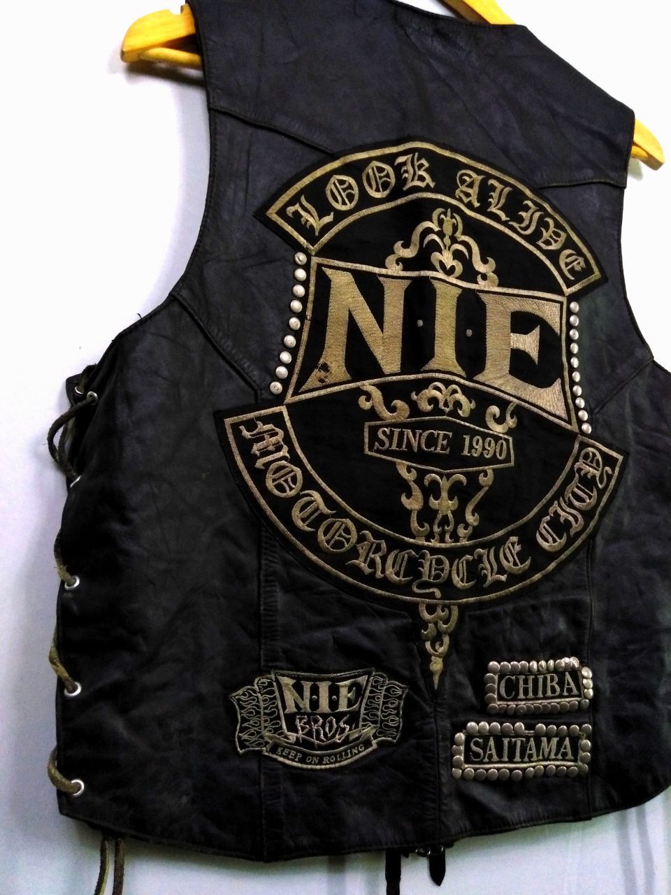 Harley Davidson VINTAGE HARLEY DAVIDSON LEATHER VEST CHIBA SAITAMA JAPAN Size US M / EU 48-50 / 2 - 11 Thumbnail