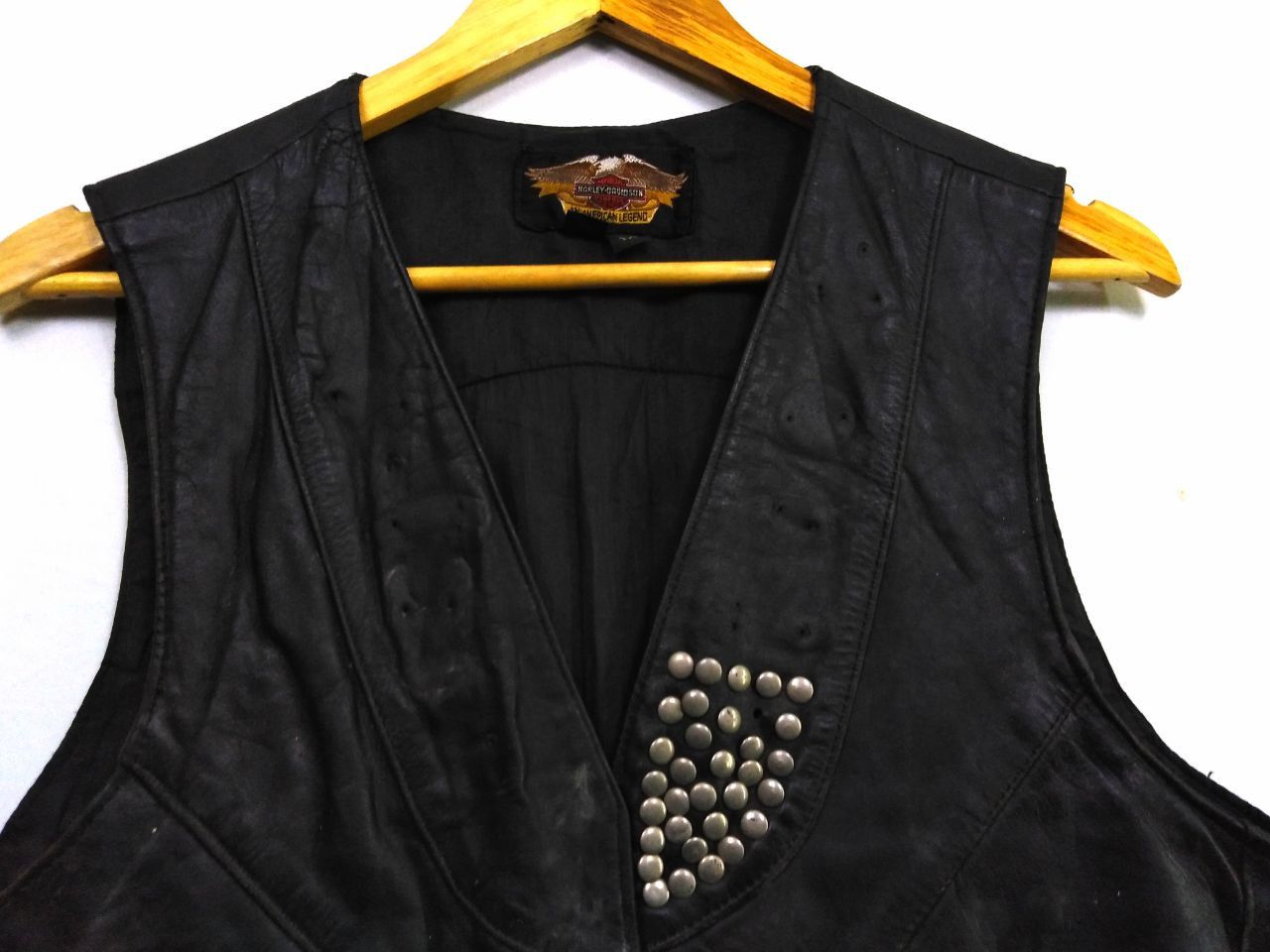 Harley Davidson VINTAGE HARLEY DAVIDSON LEATHER VEST CHIBA SAITAMA JAPAN Size US M / EU 48-50 / 2 - 12 Thumbnail