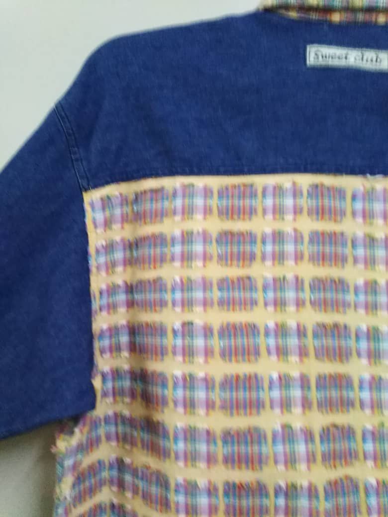 Vintage Vintage Patchwork + Denim Shirt Size US L / EU 52-54 / 3 - 3 Thumbnail
