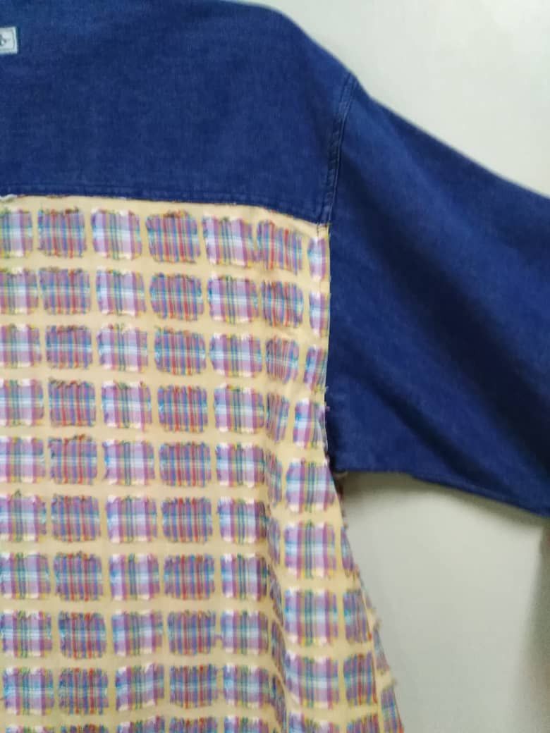Vintage Vintage Patchwork + Denim Shirt Size US L / EU 52-54 / 3 - 11 Thumbnail